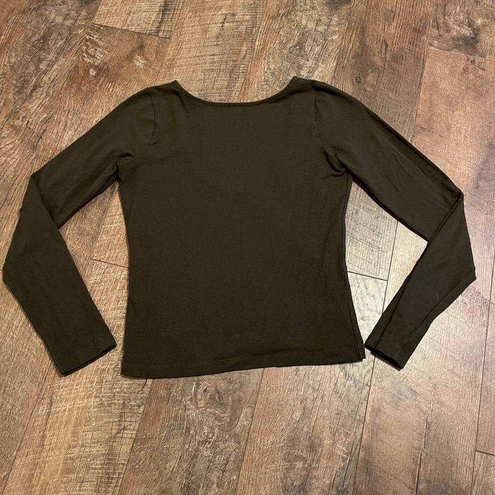 Madewell olive LOW BACK top